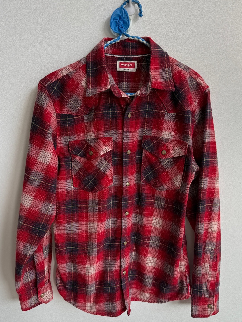 Wrangler plaid flannel long sleeve